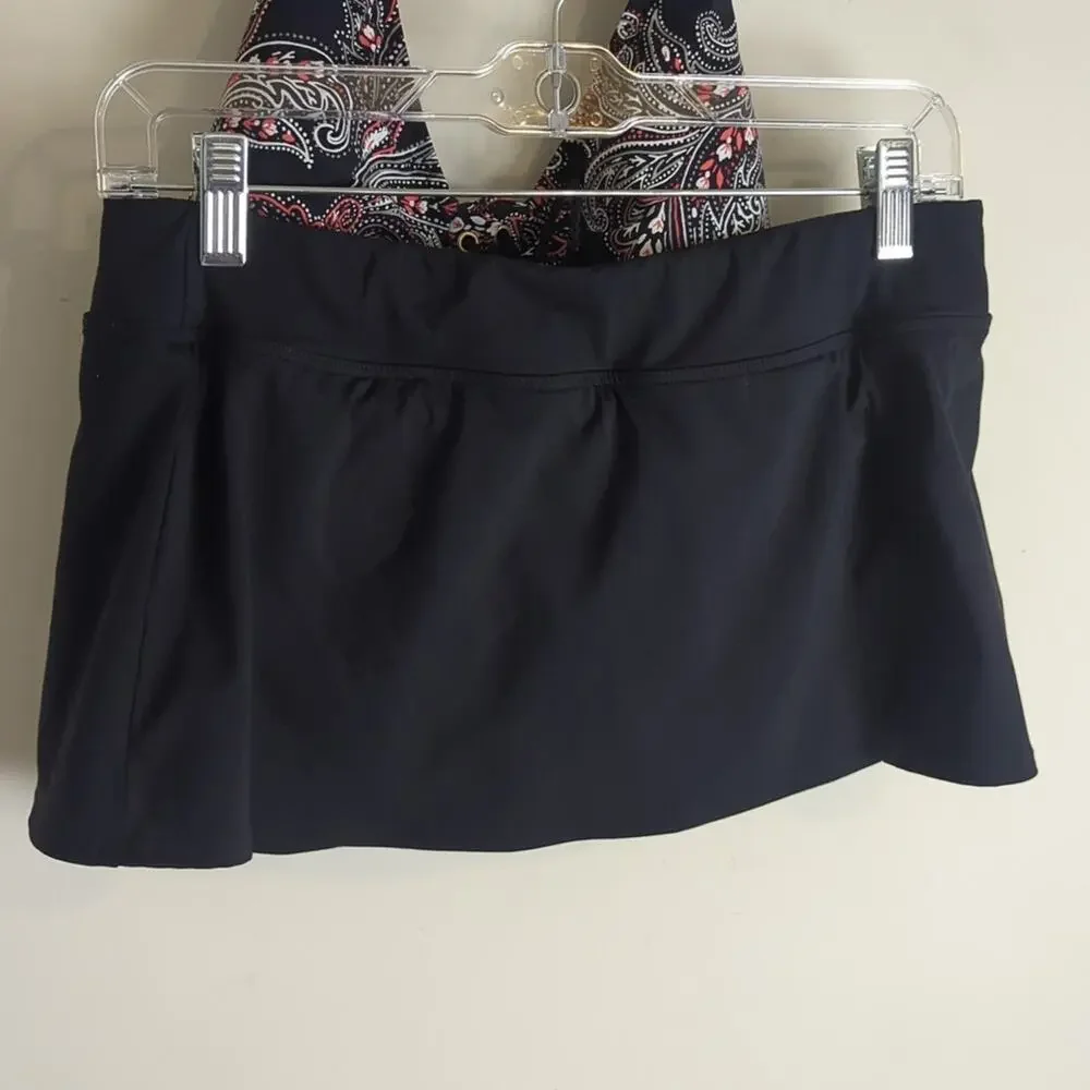 Lands' End Two Piece Bathing Suit *Bikini Top Size 10 Skirt Bottom Size 6